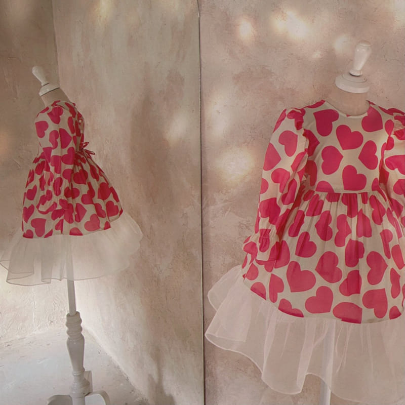 Eugenie Candies - Korean Children Fashion - #prettylittlegirls - Pink Hearty One-piece