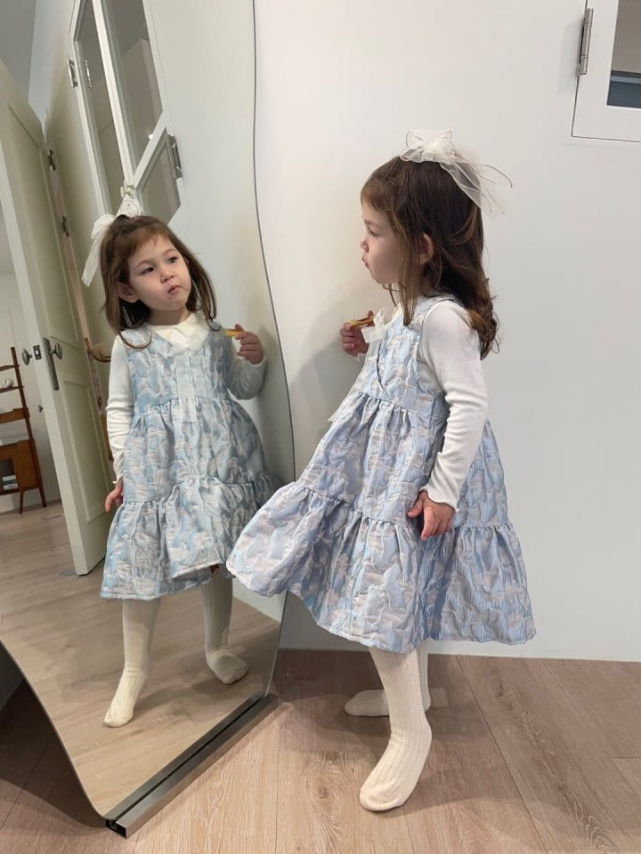 Flower J - Korean Children Fashion - #kidsshorts - Jacquard One-piece - 6