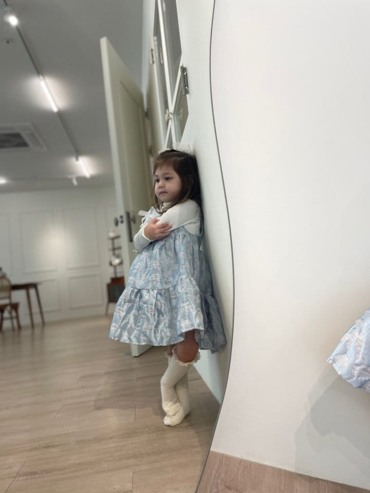 Flower J - Korean Children Fashion - #prettylittlegirls - Jacquard One-piece - 2