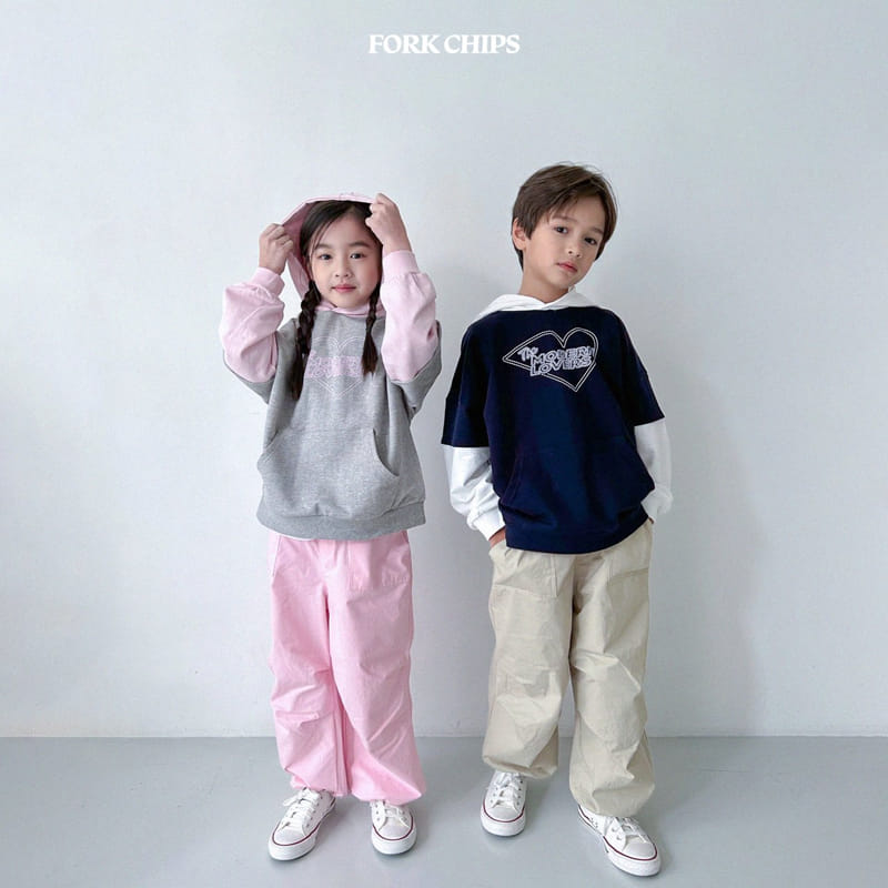 Fork Chips - Korean Children Fashion - #childofig - Heart Pin Hoody - 5