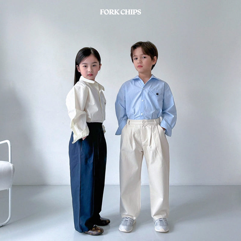 Fork Chips - Korean Children Fashion - #childofig - Wood Button Shirt - 11