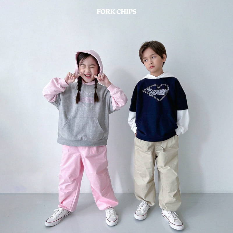 Fork Chips - Korean Children Fashion - #childrensboutique - Heart Pin Hoody - 6