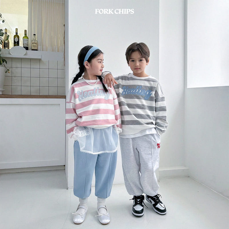 Fork Chips - Korean Children Fashion - #designkidswear - Heeling Stripes Sweatshirt - 10