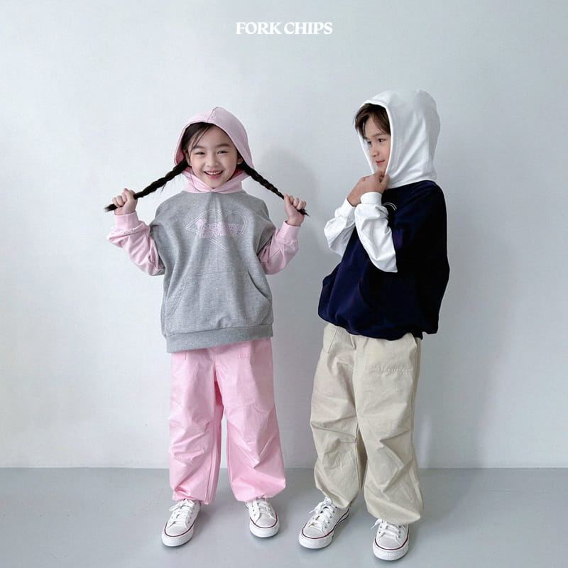 Fork Chips - Korean Children Fashion - #designkidswear - Heart Pin Hoody - 7