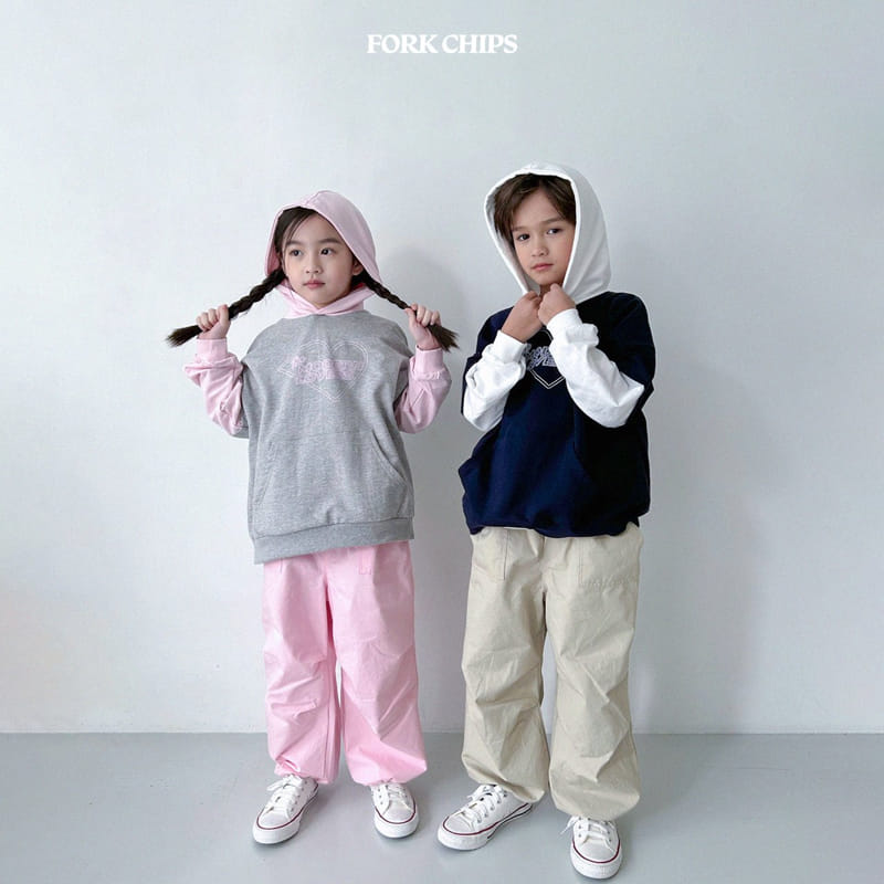 Fork Chips - Korean Children Fashion - #discoveringself - Heart Pin Hoody - 8