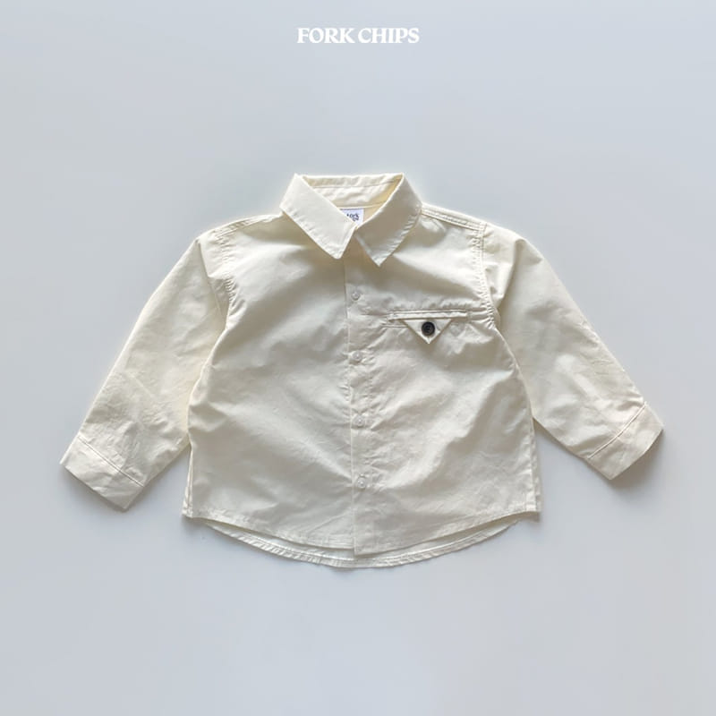 Fork Chips - Korean Children Fashion - #fashionkids - Wood Button Shirt - 2