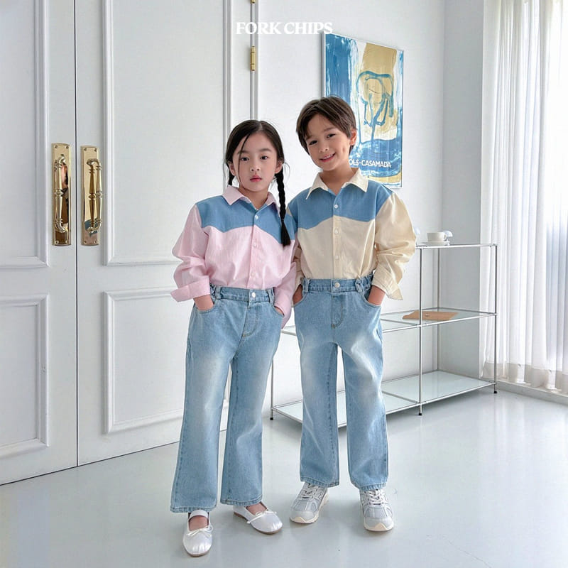 Fork Chips - Korean Children Fashion - #fashionkids - Cloud Shirt - 4