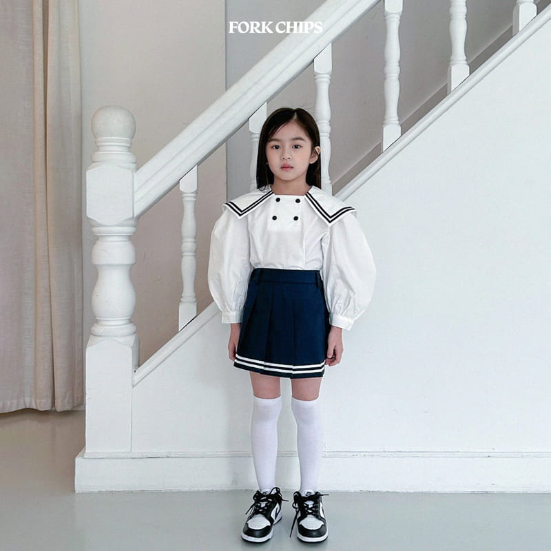 Fork Chips - Korean Children Fashion - #kidsshorts - Tailor Blouse - 2