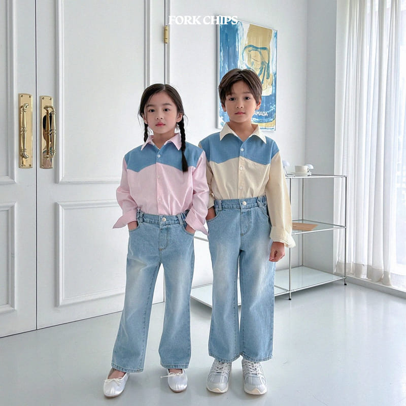 Fork Chips - Korean Children Fashion - #kidsstore - Cloud Shirt - 5