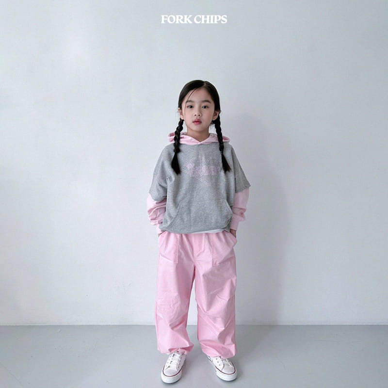 Fork Chips - Korean Children Fashion - #kidzfashiontrend - Heart Pin Hoody - 12