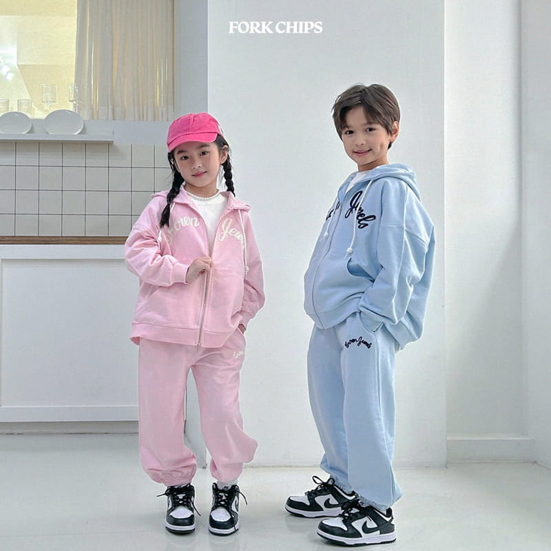 Fork Chips - Korean Children Fashion - #kidzfashiontrend - Crown Top Bottom Set - 3