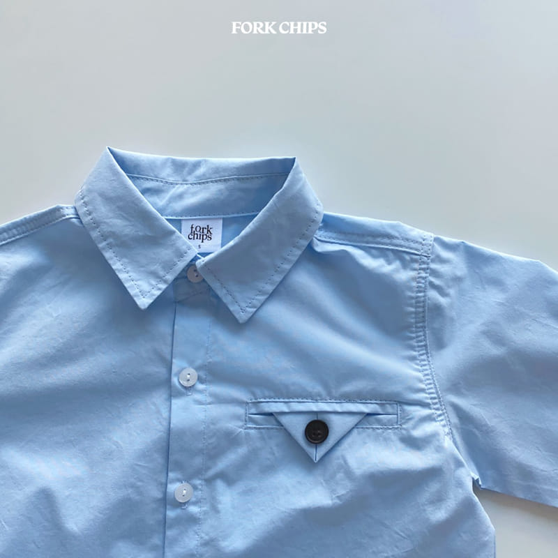 Fork Chips - Korean Children Fashion - #littlefashionista - Wood Button Shirt - 7