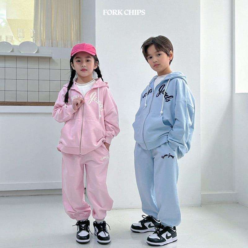 Fork Chips - Korean Children Fashion - #littlefashionista - Crown Top Bottom Set - 5