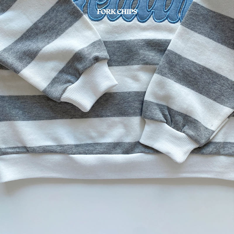 Fork Chips - Korean Children Fashion - #minifashionista - Heeling Stripes Sweatshirt - 3