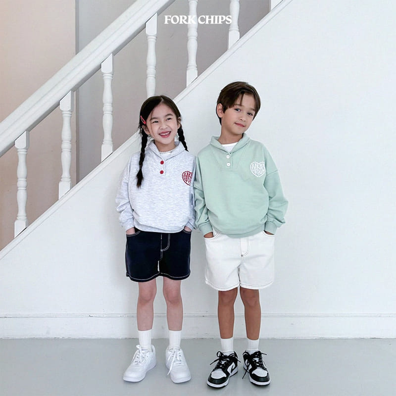 Fork Chips - Korean Children Fashion - #minifashionista - Fine Sweatshirt