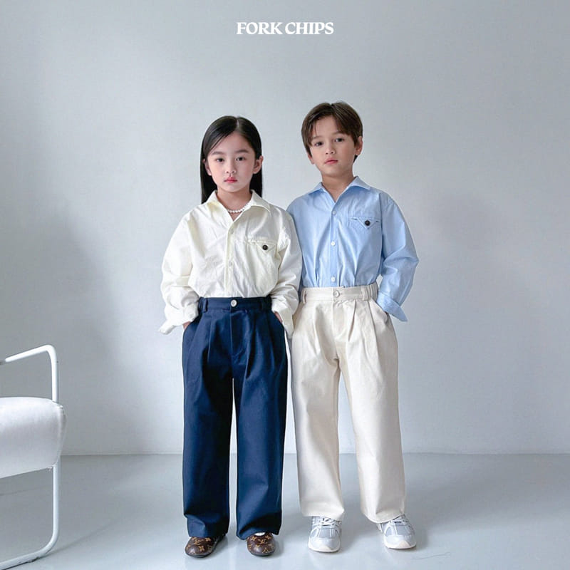 Fork Chips - Korean Children Fashion - #minifashionista - Wood Button Shirt - 9