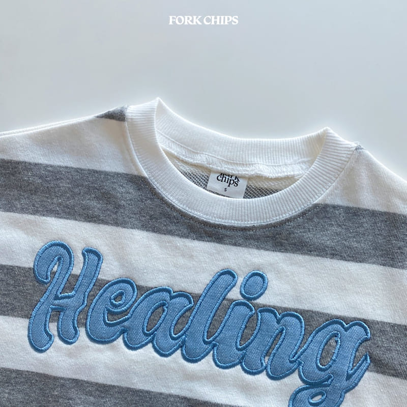 Fork Chips - Korean Children Fashion - #minifashionista - Heeling Stripes Sweatshirt - 4