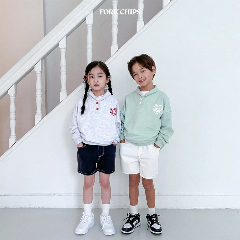Fork Chips - Korean Children Fashion - #prettylittlegirls - Fine Sweatshirt - 2