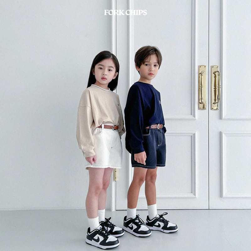 Fork Chips - Korean Children Fashion - #todddlerfashion - Minimal Shorts - 11