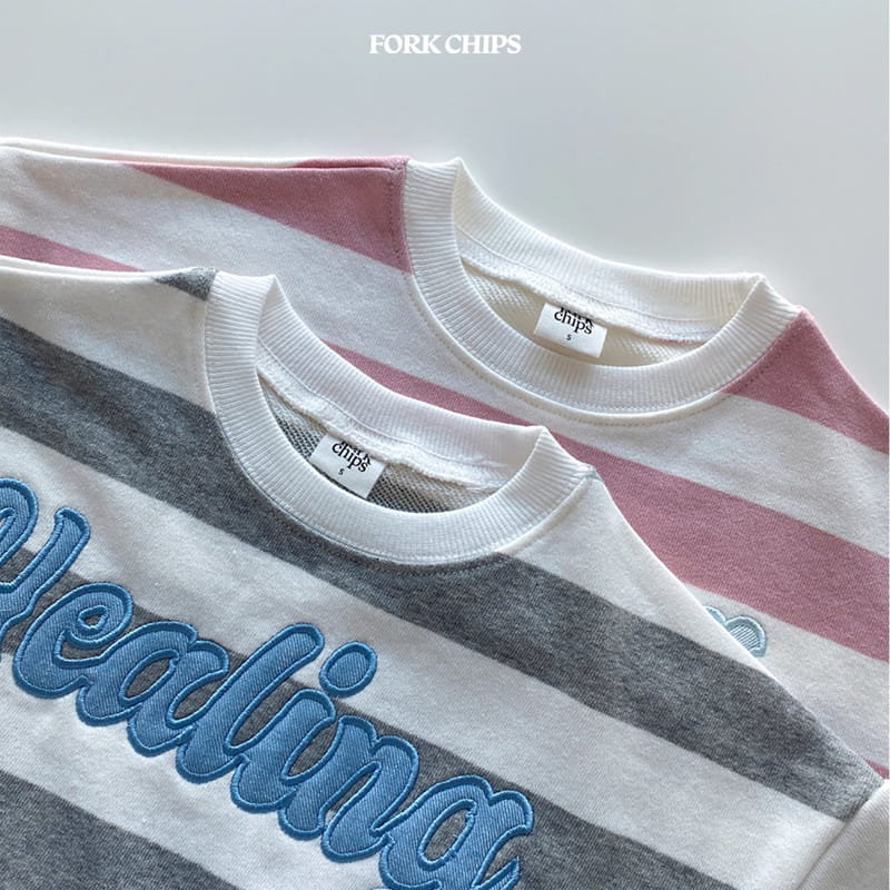 Fork Chips - Korean Children Fashion - #toddlerclothing - Heeling Stripes Sweatshirt - 6
