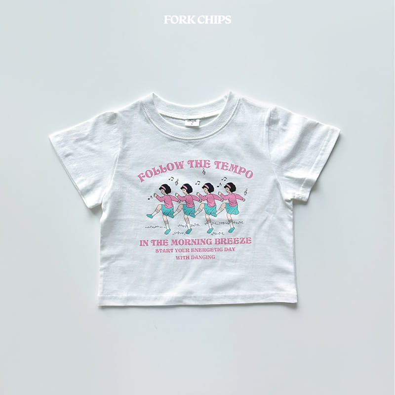 Fork Chips - Korean Children Fashion - #toddlerclothing - Dancing Short Sleeves Tee