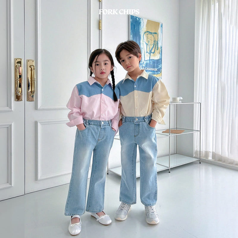 Fork Chips - Korean Children Fashion - #toddlerclothing - Wendy Jeans - 11