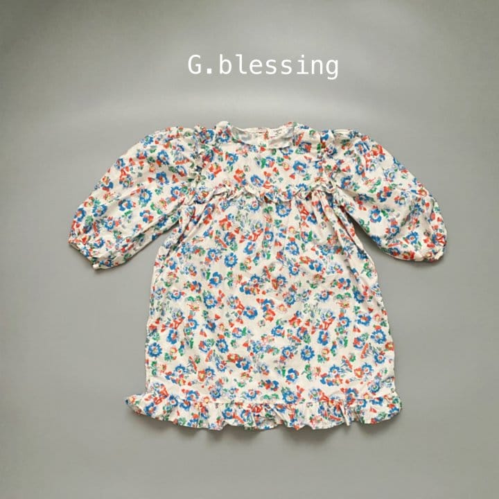 G Blessing - Korean Children Fashion - #childofig - Frill Flower One-piece
