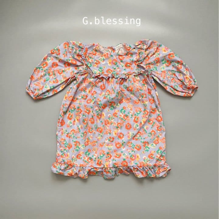 G Blessing - Korean Children Fashion - #designkidswear - Frill Flower One-piece - 4