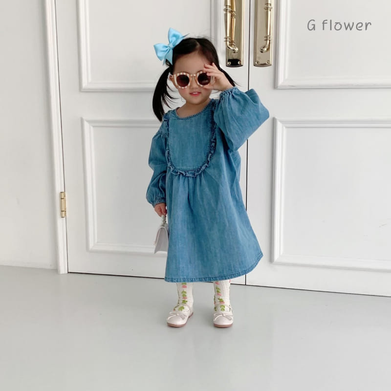 G Flower - Korean Children Fashion - #childrensboutique - Denim One-piece - 7