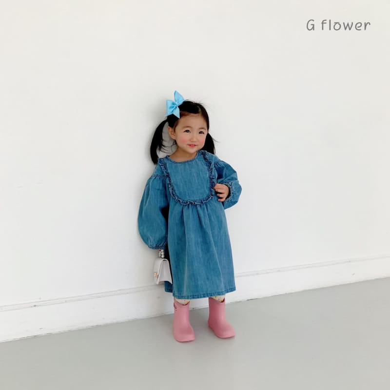 G Flower - Korean Children Fashion - #designkidswear - Denim One-piece - 8