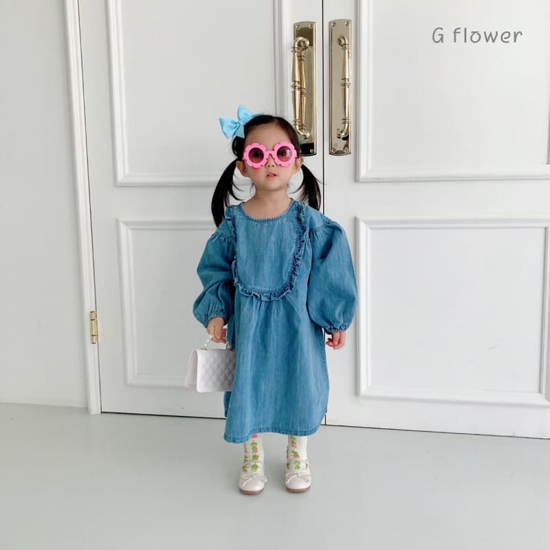 G Flower - Korean Children Fashion - #discoveringself - Denim One-piece - 9