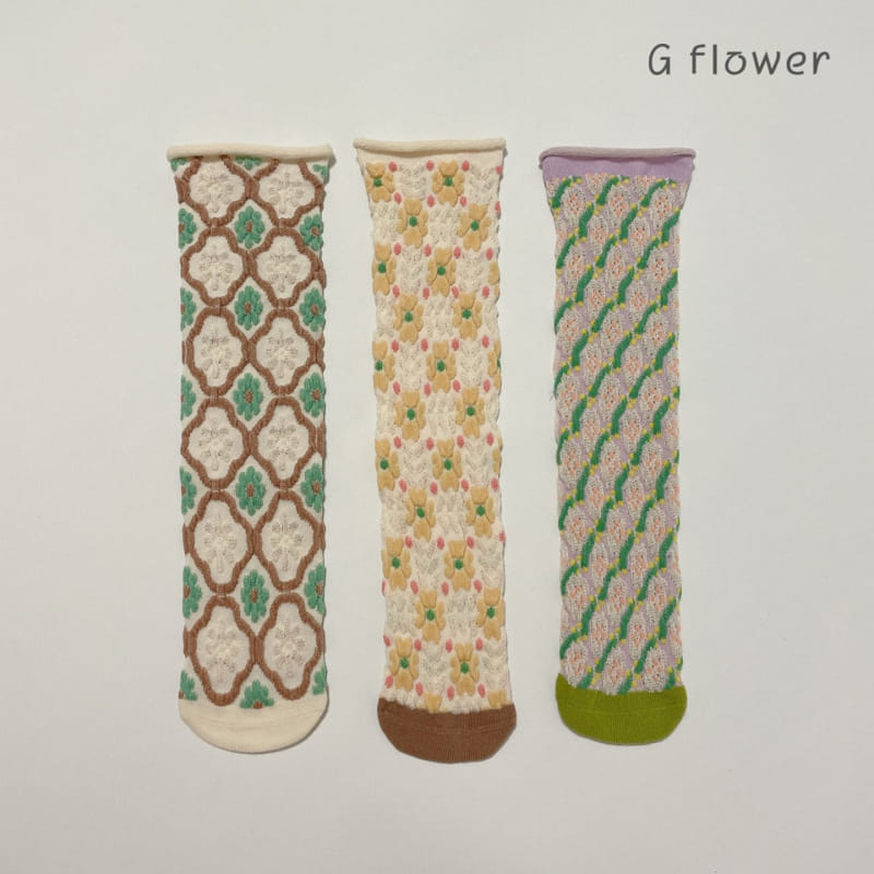 G Flower - Korean Children Fashion - #discoveringself - Jacquard Knee Socks