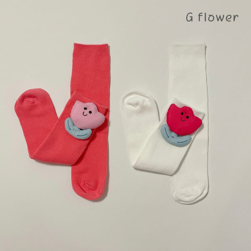 G Flower - Korean Children Fashion - #fashionkids - Smile Tulip Knee Socks - 3