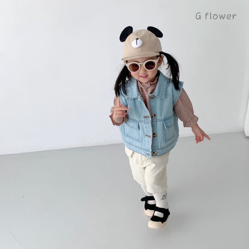G Flower - Korean Children Fashion - #kidsshorts - Denim Vest - 4