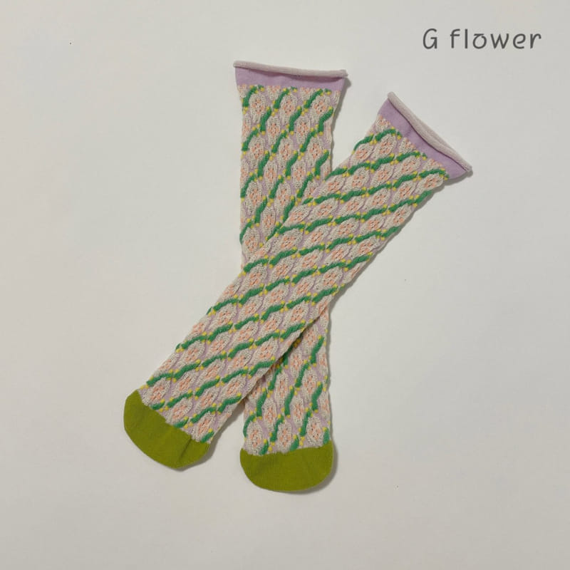 G Flower - Korean Children Fashion - #kidzfashiontrend - Jacquard Knee Socks - 5
