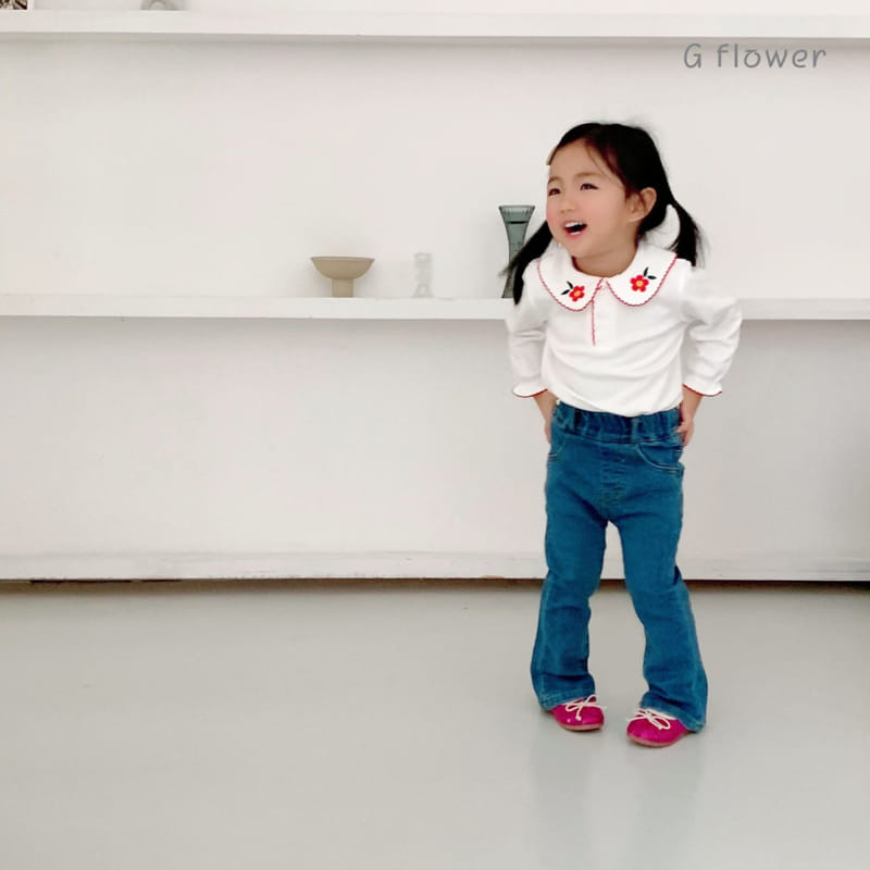 G Flower - Korean Children Fashion - #littlefashionista - Embroidery Tee - 2