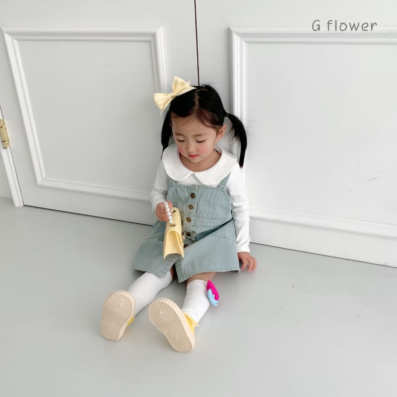 G Flower - Korean Children Fashion - #littlefashionista - Denim Sleeves One-piece