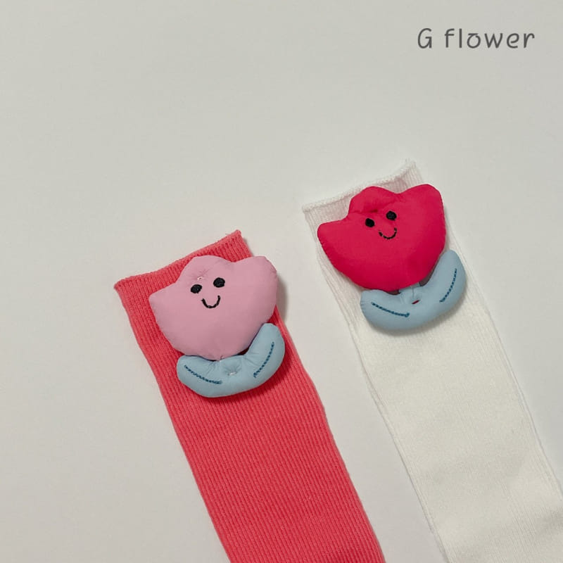G Flower - Korean Children Fashion - #littlefashionista - Smile Tulip Knee Socks - 8