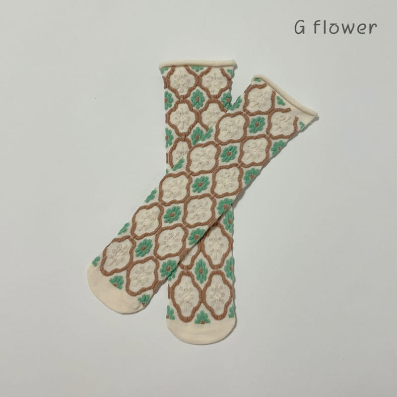 G Flower - Korean Children Fashion - #littlefashionista - Jacquard Knee Socks - 7