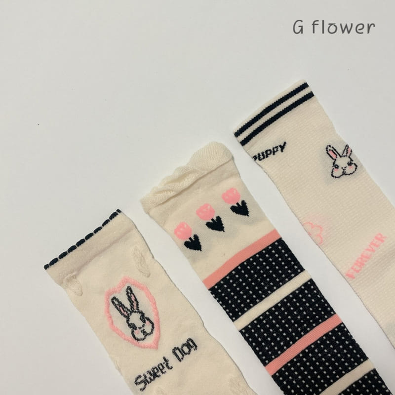 G Flower - Korean Children Fashion - #littlefashionista - Barnie Knee Socks - 5