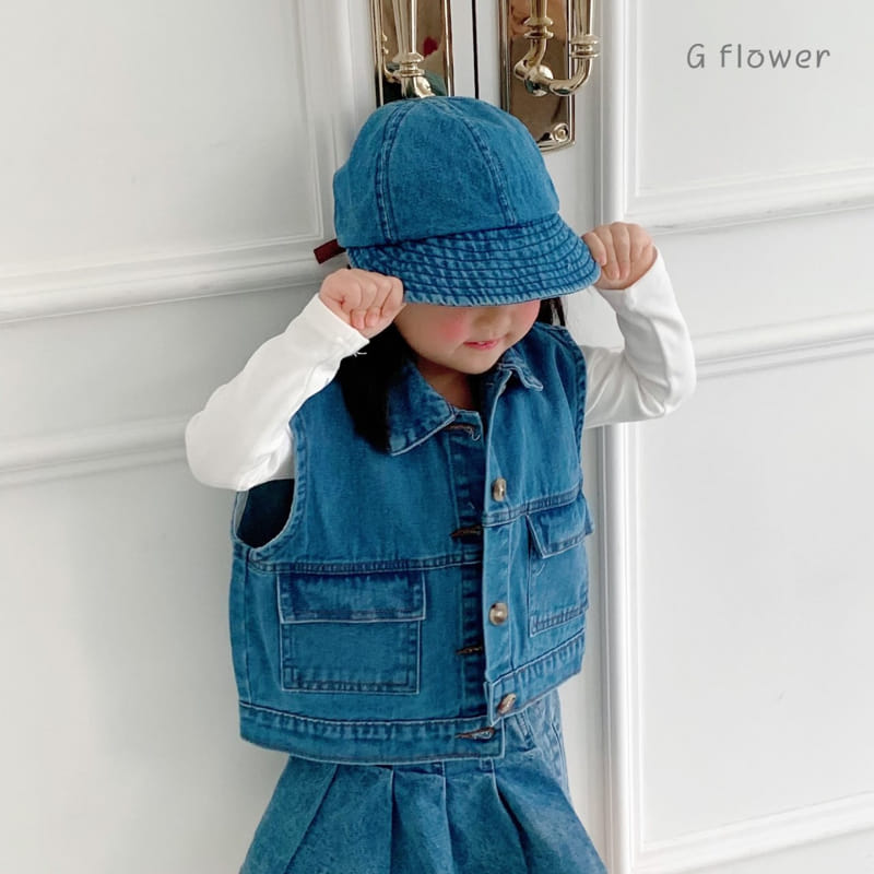 G Flower - Korean Children Fashion - #littlefashionista - Denim Vest - 7