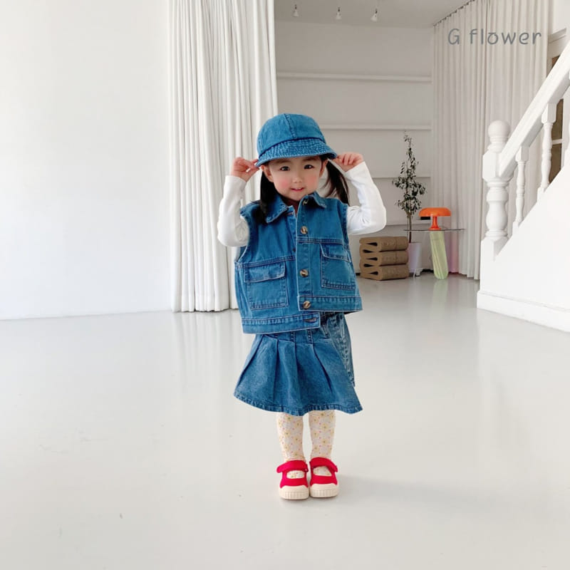 G Flower - Korean Children Fashion - #minifashionista - Denim Vest - 9