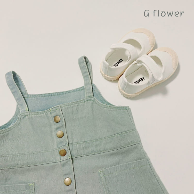 G Flower - Korean Children Fashion - #stylishchildhood - Denim Sleeves One-piece - 7