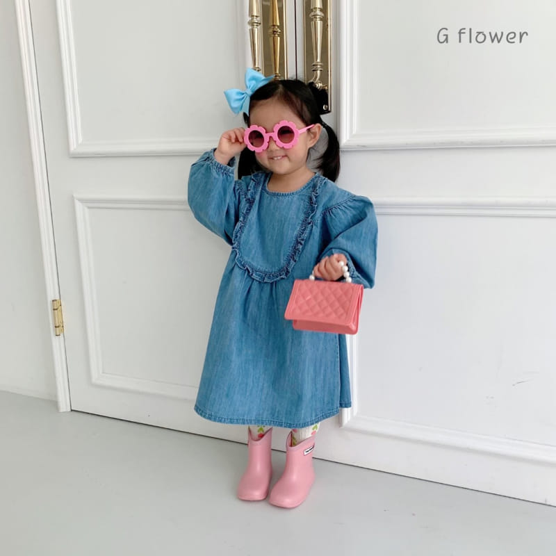 G Flower - Korean Children Fashion - #stylishchildhood - Denim One-piece - 5