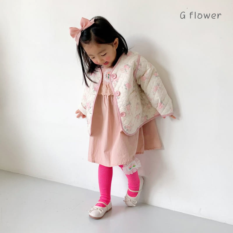 G Flower - Korean Children Fashion - #todddlerfashion - Flower Quilting Jacket