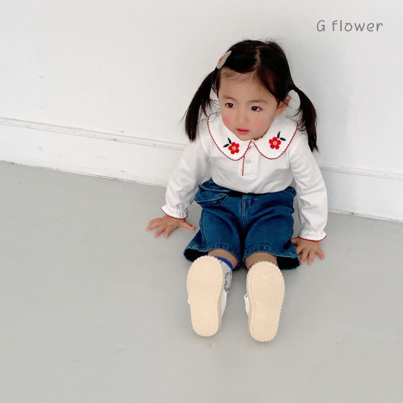 G Flower - Korean Children Fashion - #toddlerclothing - Embroidery Tee - 7