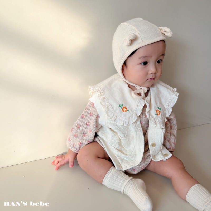 Han's - Korean Baby Fashion - #babyboutique - Bebe Lotty Collar Bodysuit - 10