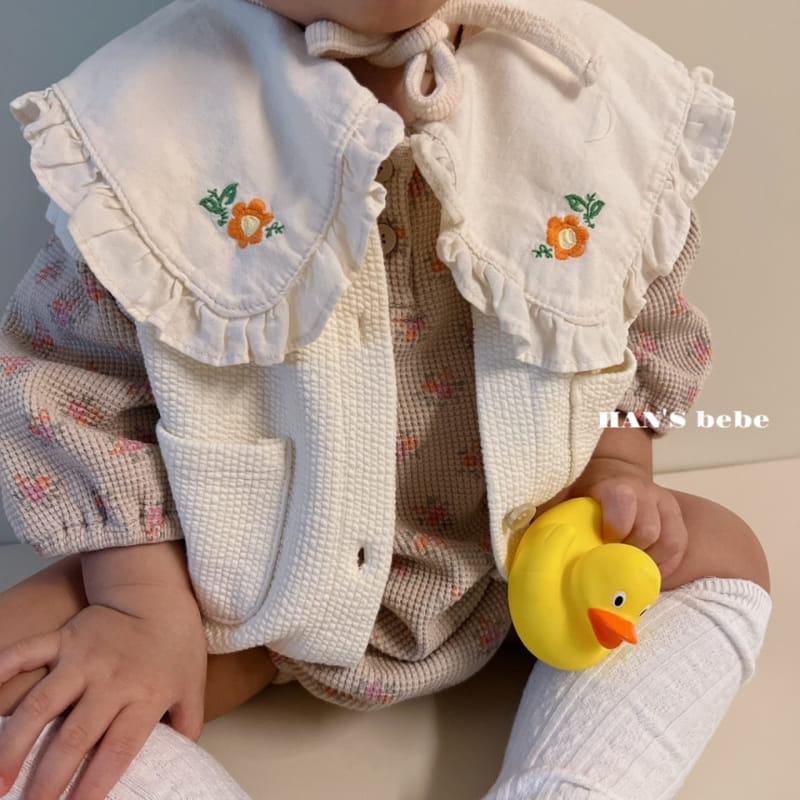 Han's - Korean Baby Fashion - #babyboutique - Bebe Lotty Collar Bodysuit - 11