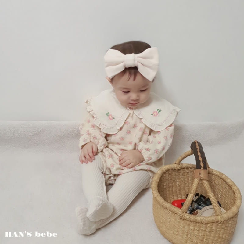 Han's - Korean Baby Fashion - #babyboutiqueclothing - Bebe Lotty Collar Bodysuit - 12