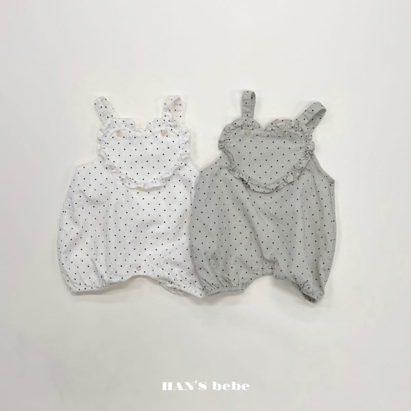 Han's - Korean Baby Fashion - #babyclothing - Bebe Frill Bonbon Dungarees Bodysuit